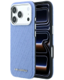 Θήκη Karl Lagerfeld Grained Allover Logo Metal Elongated MagSafe για iPhone 18 Pro / 17 Pro Μπλε