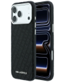 Θήκη Karl Lagerfeld Grained Allover Logo Metal Elongated για iPhone 18 Pro Max / 17 Pro Max Μαύρο