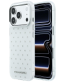 Θήκη Karl Lagerfeld IML Rhinestones Allover and Electroplated Logo για iPhone 18 Pro / 17 Pro Λευκό